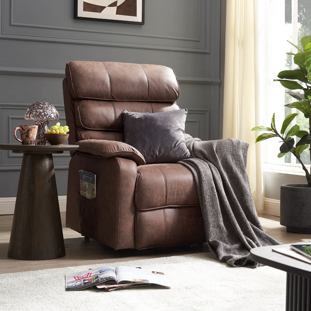 Meadow Electric Lift and Tilt Recliner - Brown