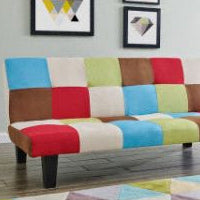 Georgia 3 Seater Fabric Sofa Bed - Multi Coloured
