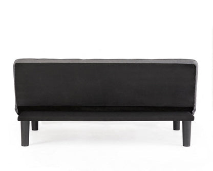 Kenton 3 Seater Clic Clac Sofa Bed - Charcoal Grey Tufted Back