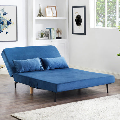 Lawson Double Futon Sofa Bed - Blue Velvet