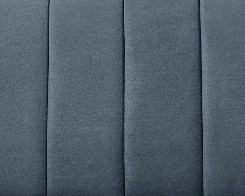 Griffen 3 Seater Fabric Sofa - Grey Velvet