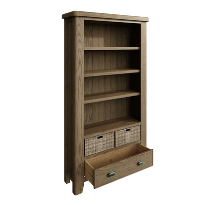 Helios Smoked Oak Large Bookcase
