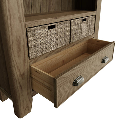 Helios Smoked Oak Large Bookcase