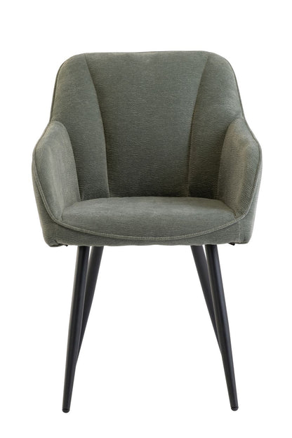 Horst Sauer Dining Chair Set of 2  Green with Black Leg