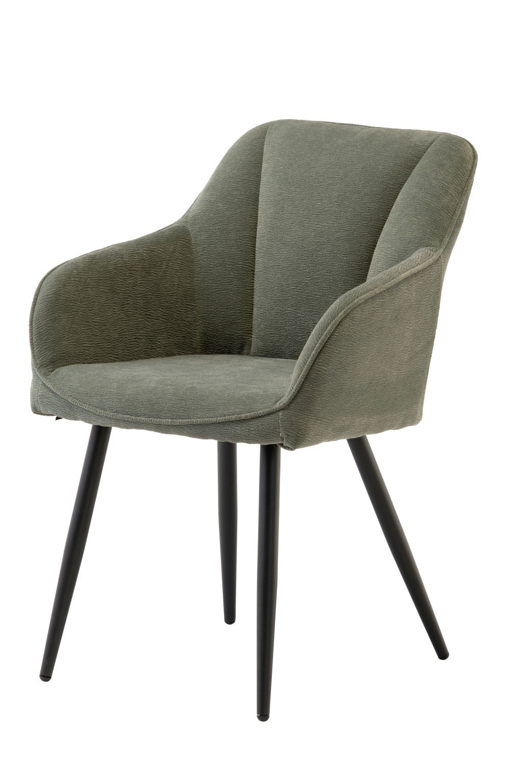 Horst Sauer Dining Chair Set of 2  Green with Black Leg