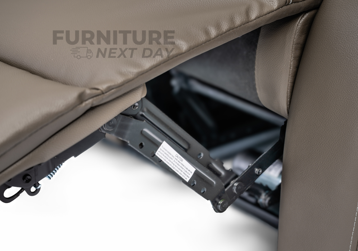 Hilltown 3RR +2R  Seater Leather Electric Recliner- Grey