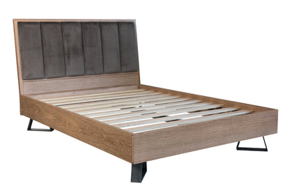 Iris Aged Grey Oak King Size Bed