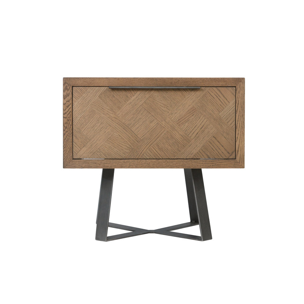 Iris Aged Grey Oak Lamp Table