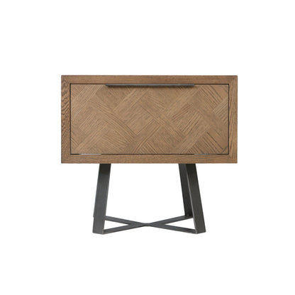 Iris Aged Grey Oak Lamp Table