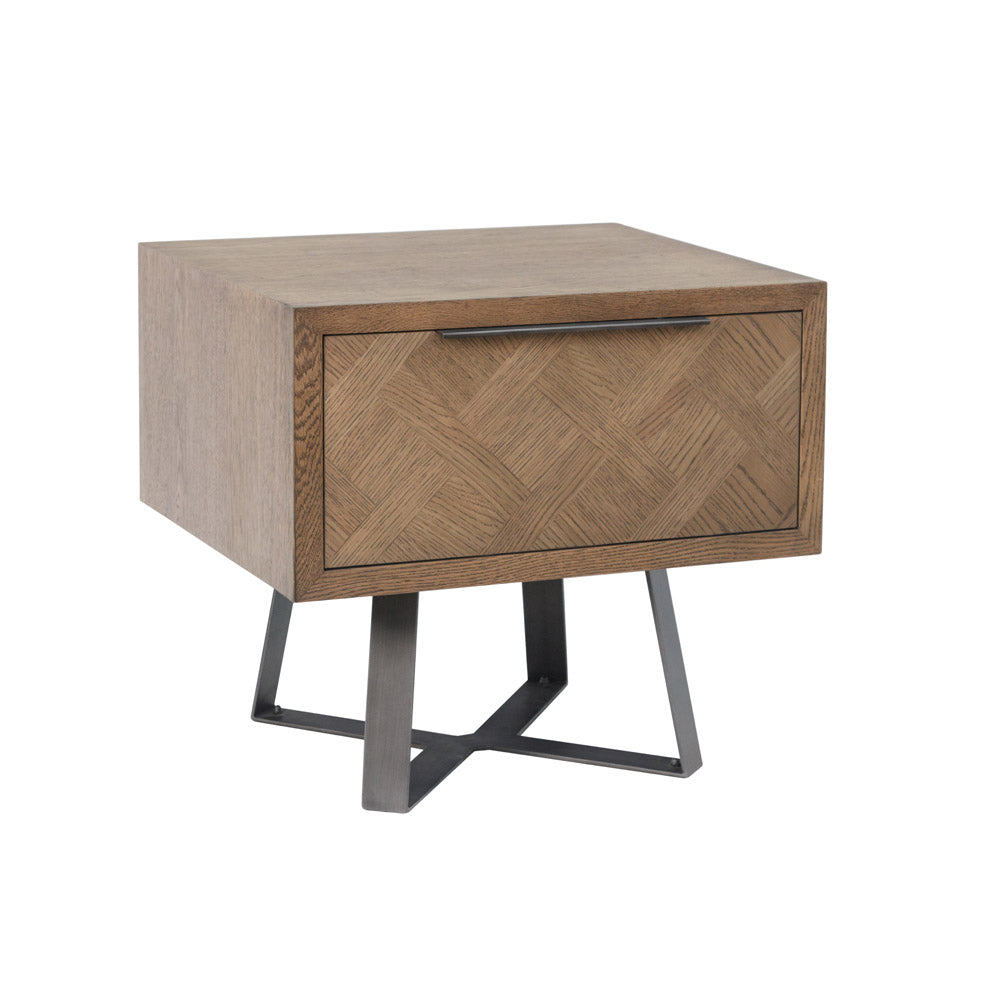 Iris Aged Grey Oak Lamp Table