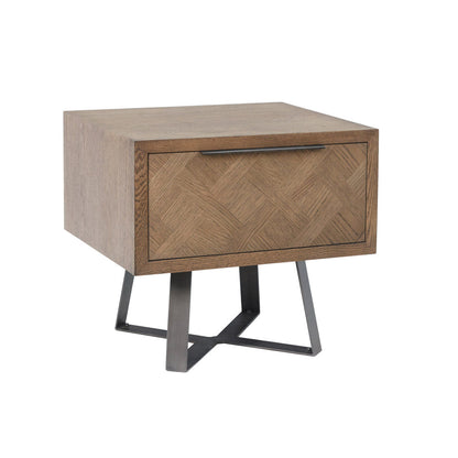 Iris Aged Grey Oak Lamp Table
