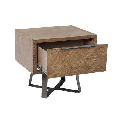 Iris Aged Grey Oak Lamp Table