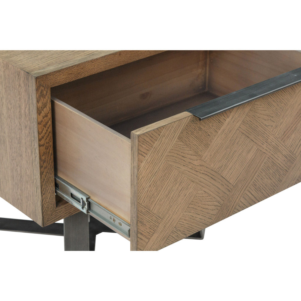 Iris Aged Grey Oak Lamp Table