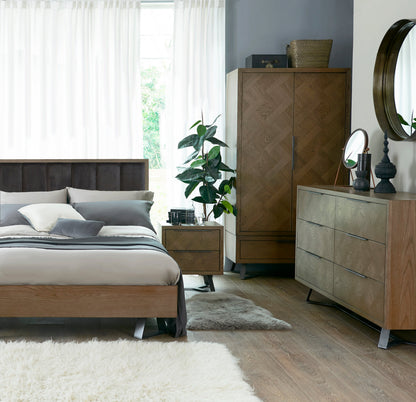 Iris Aged Grey Oak King Size Bed