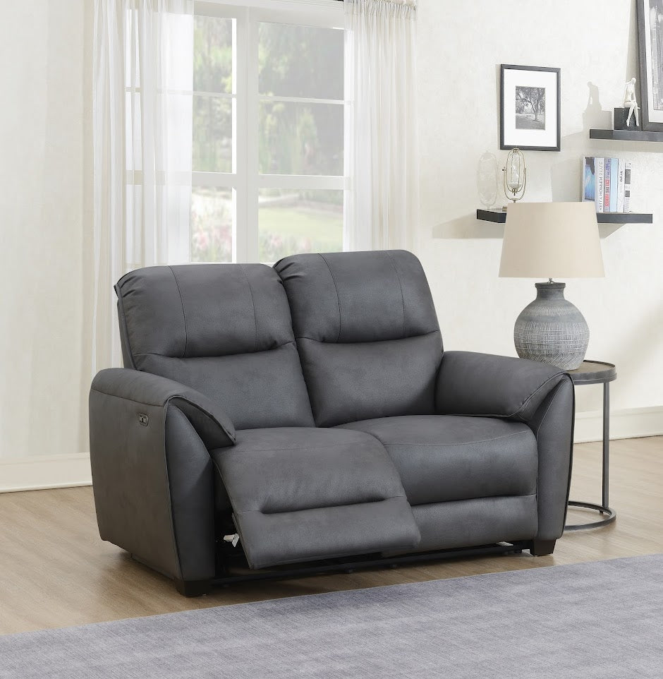 Oslo 2 Seater Power Recliner - Dark Grey