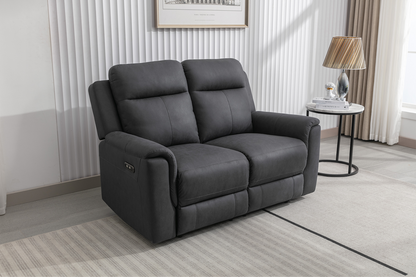 Norway Dark Grey 2 Seater Power Recliner