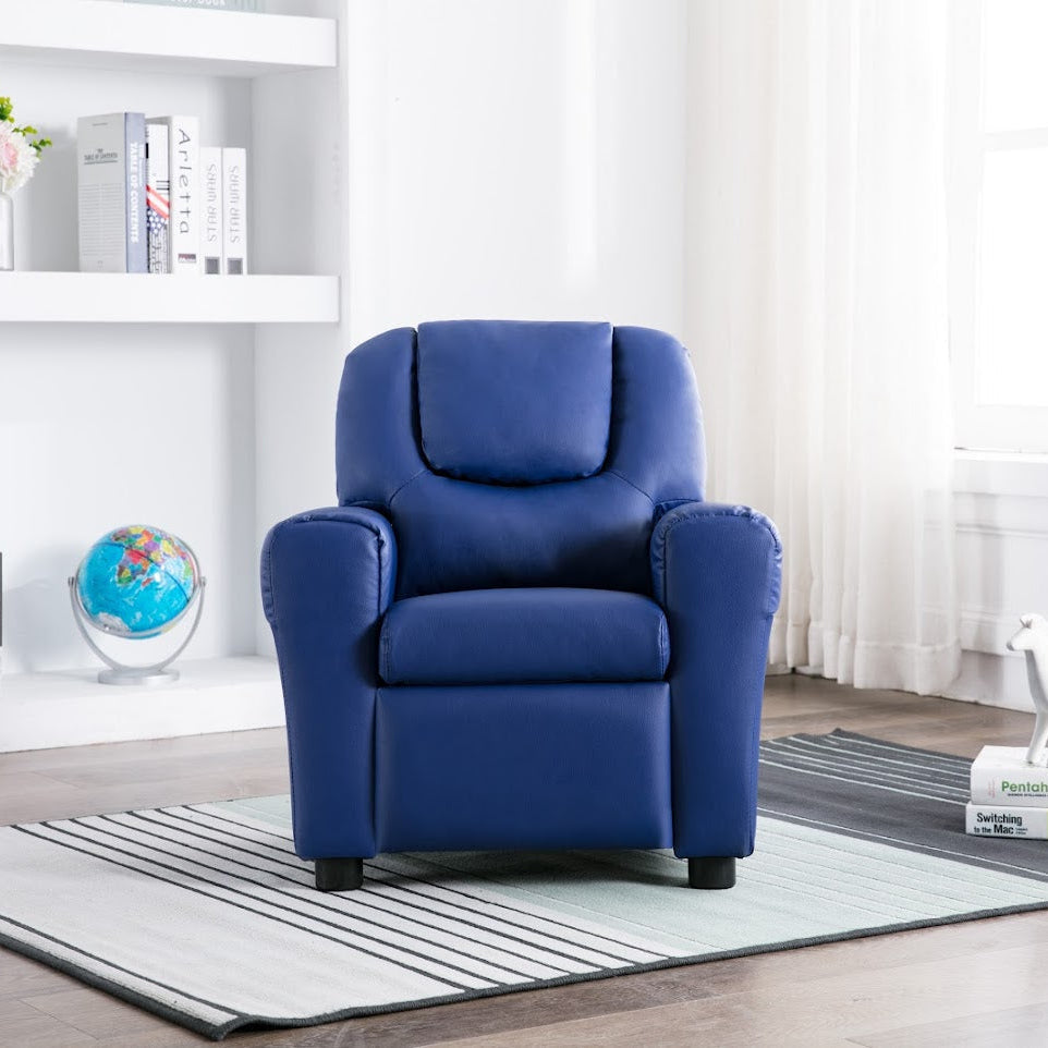 Childs Recliner with Cupholder - Blue
