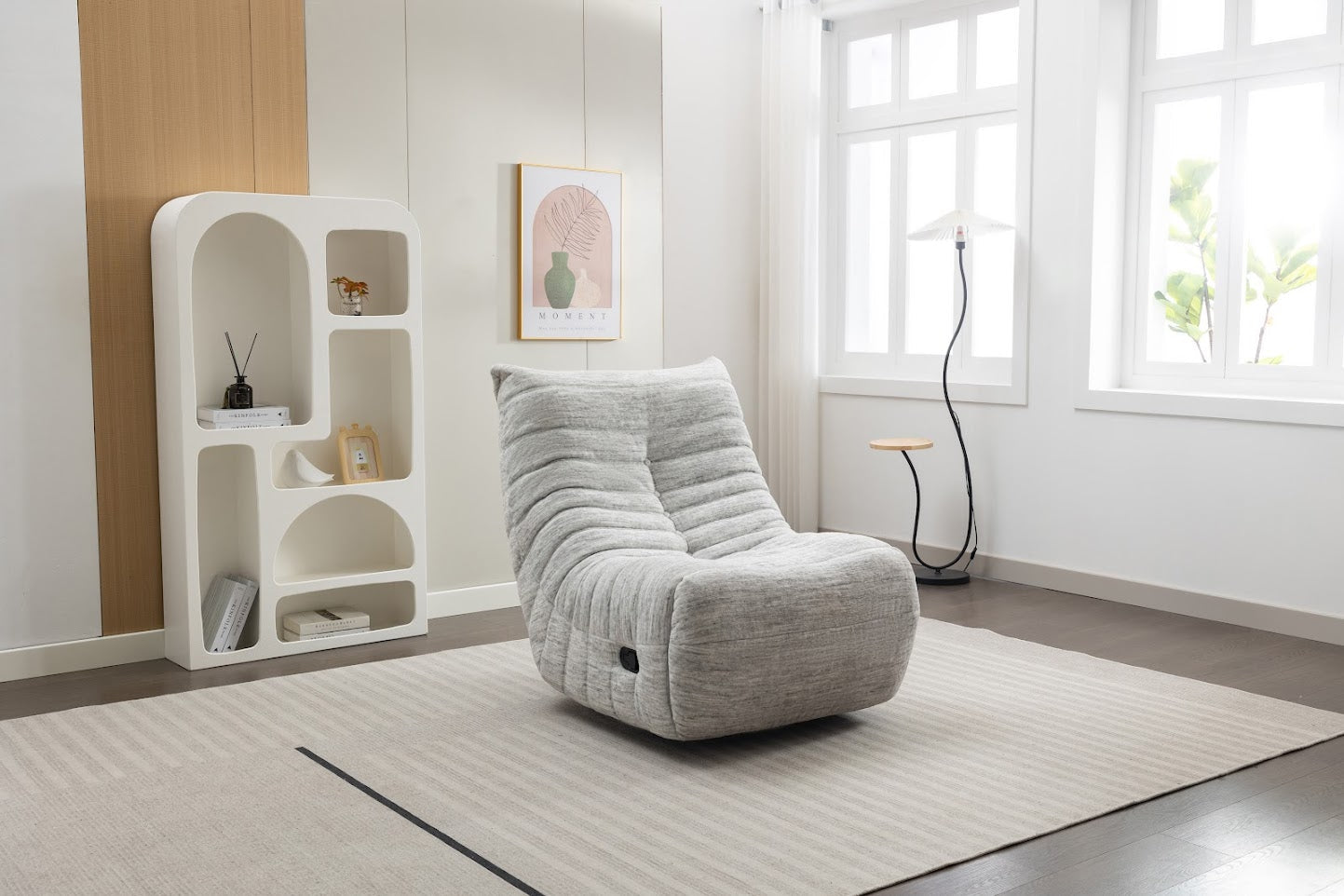 Birmingham Recliner Chair - Light Grey