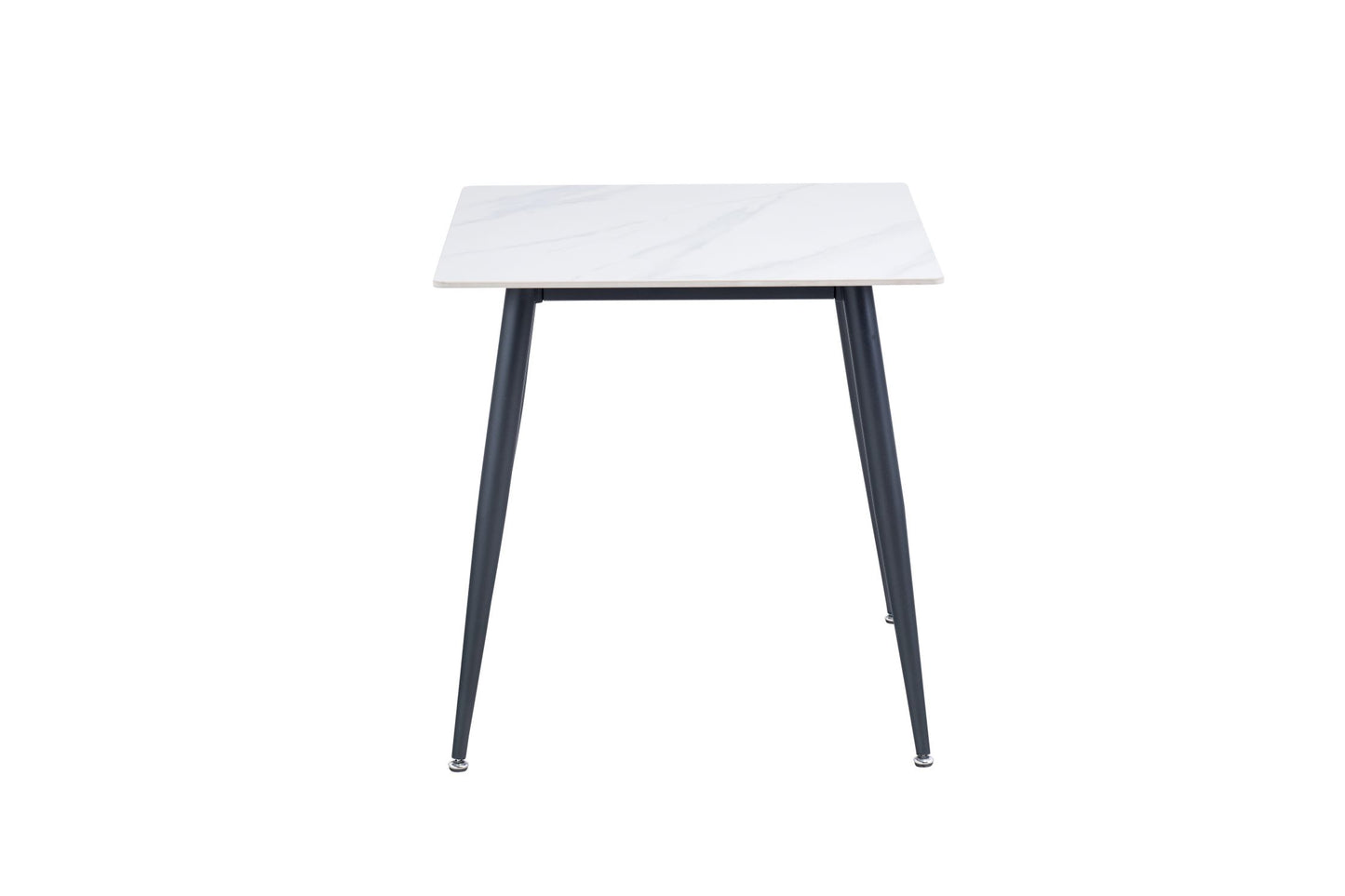 Lorca 0.75n Square Dining Table, White with Black Leg