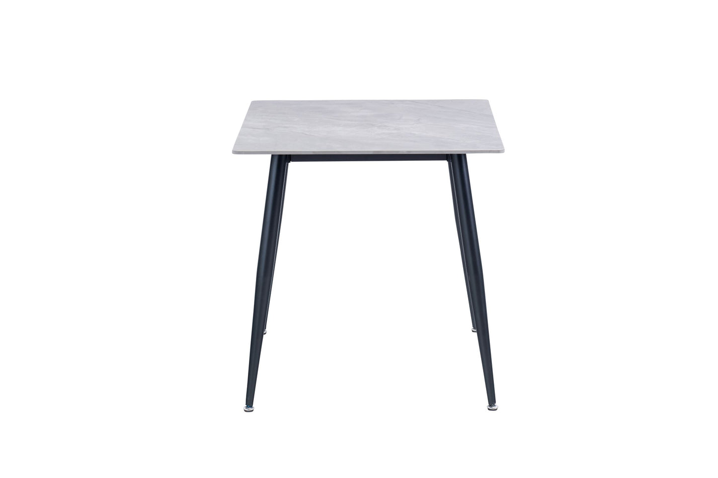 Lorca 0.75M Square Dining Table, Grey with Black Leg