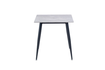 Lorca 0.75M Square Dining Table, Grey with Black Leg