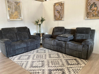 Lucy 3+2 Reclining Suite with Drop Down Table