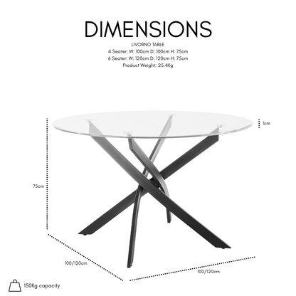 Lavina Black Glass Table Dining Set with Dining Chairs