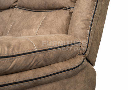 Lucan 2 Seater Brown Fabric