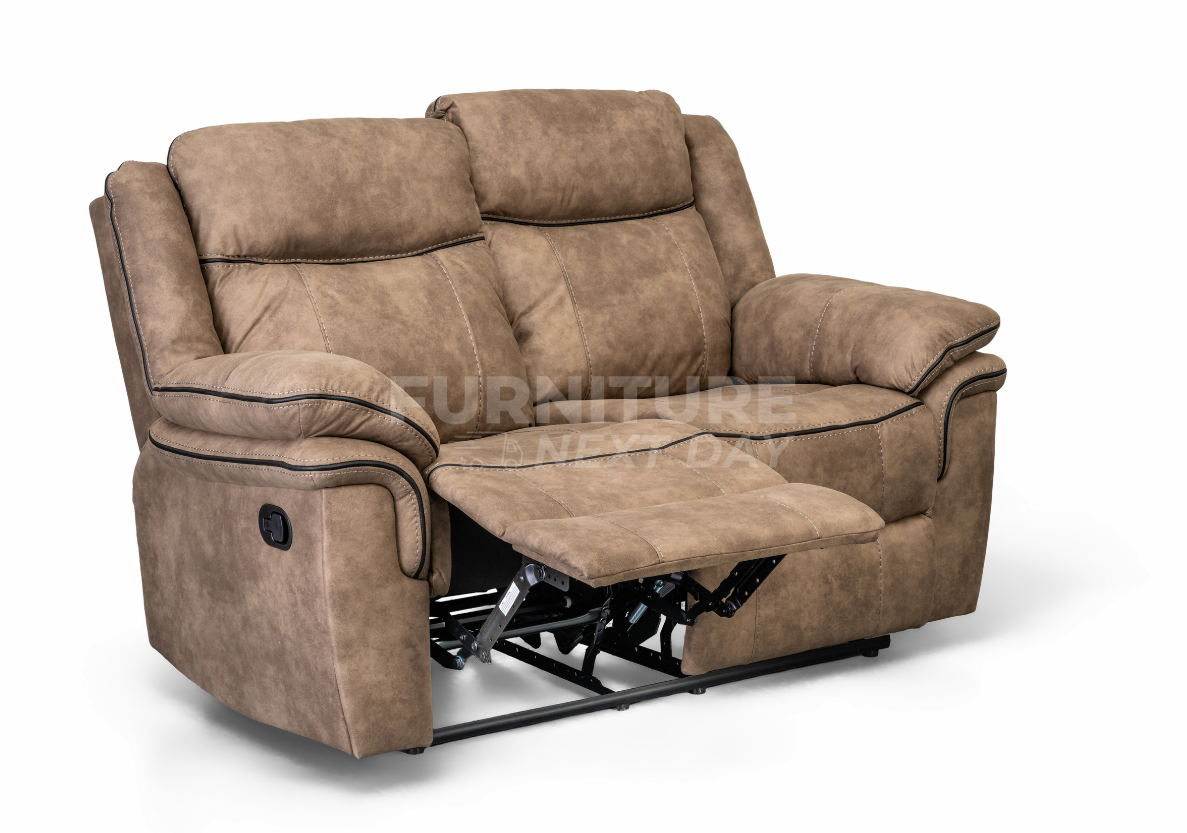 Lucan 2 Seater Brown Fabric