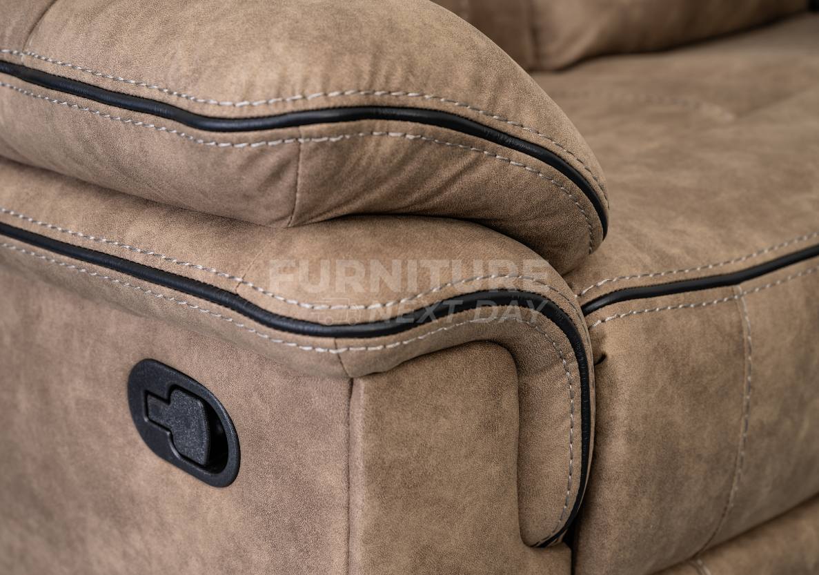 Lucan 2 Seater Brown Fabric