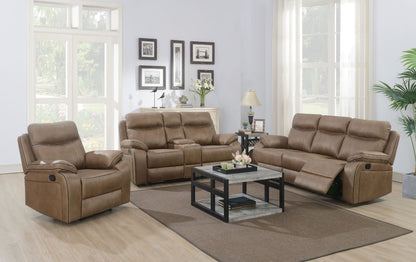 Killmore 3 Seater Fabric Manual Recliner- Tan