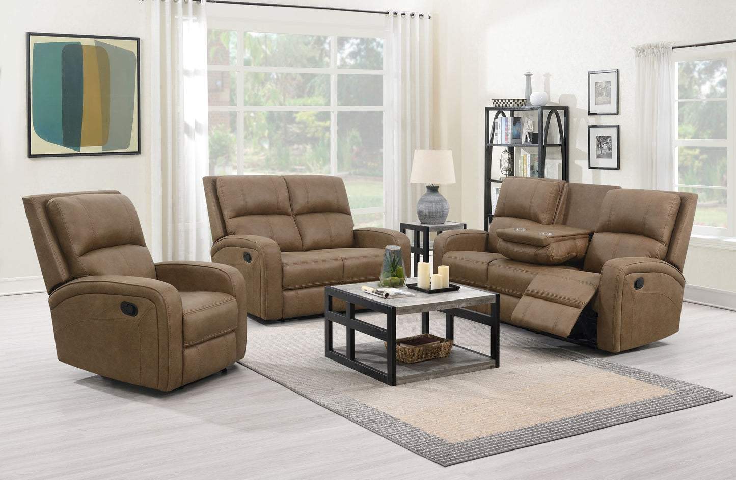 Ringswood 3+1+1 Manual Recliner - Tan