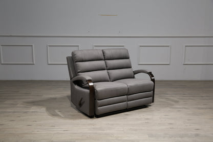 Tallaght 2 Seater Fabric Manual Recliner-Smoke Grey