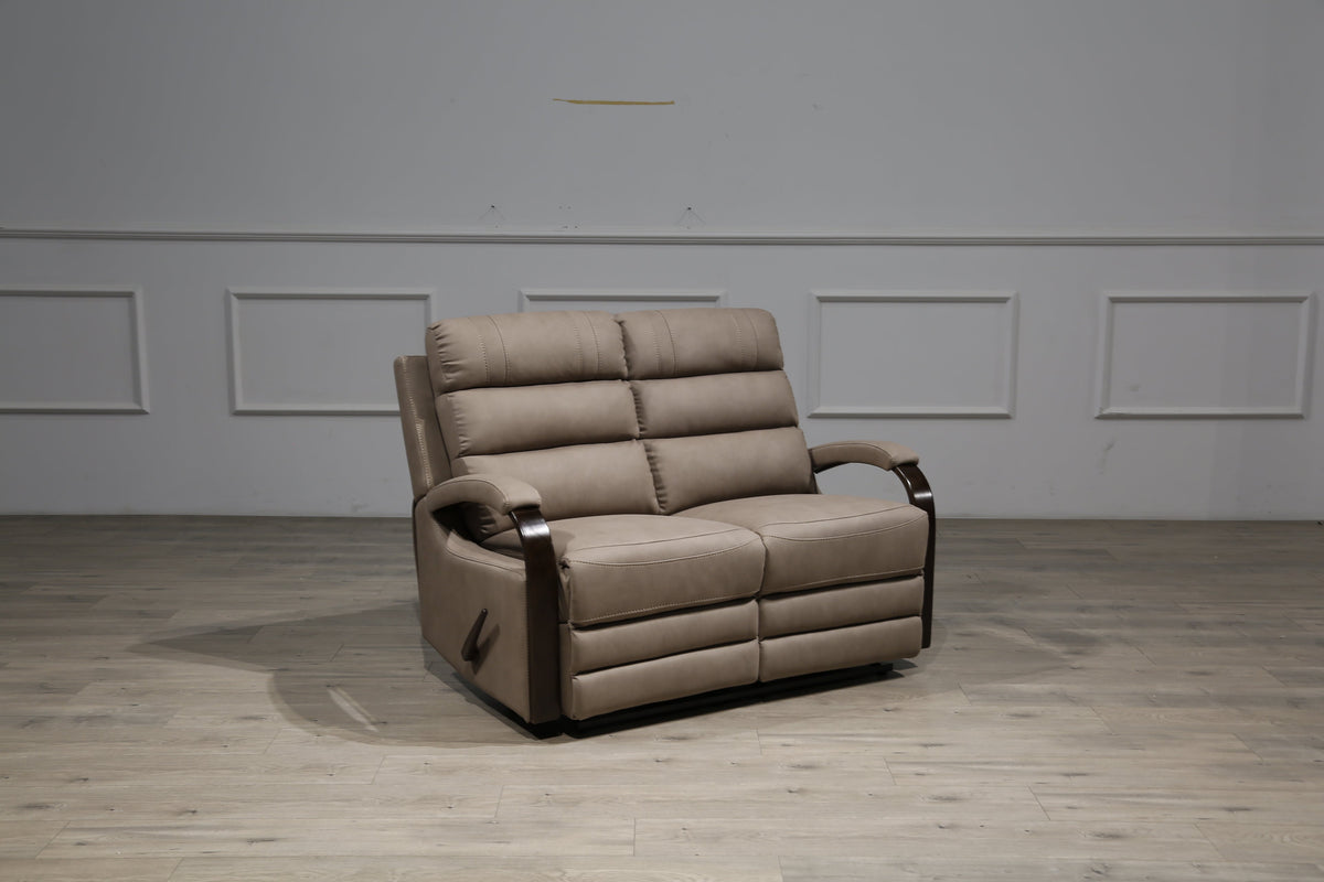 Tallaght 2 Seater Fabric Manual Recliner-Taupe