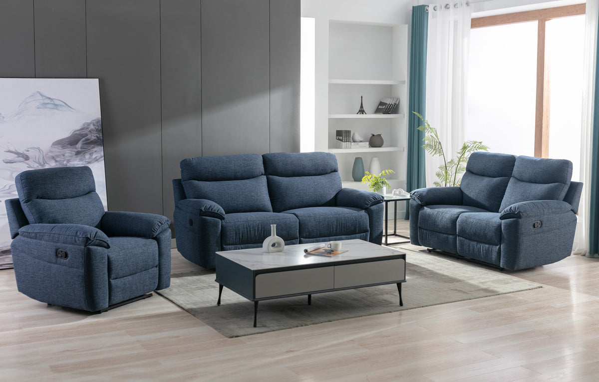 Violethill-3-Seater-Fabric-Manual-Recliner-Dark-Blue