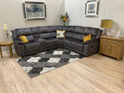 Westport Corner Manual Recliner - Dark Grey