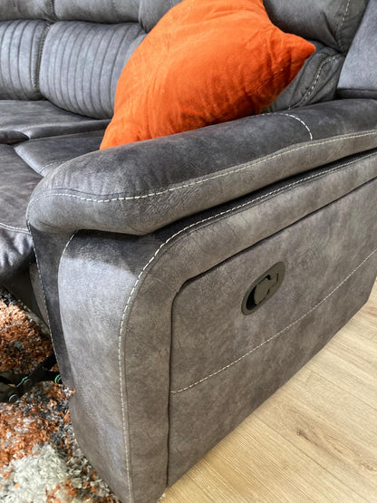 Westport Corner Manual Recliner - Dark Grey