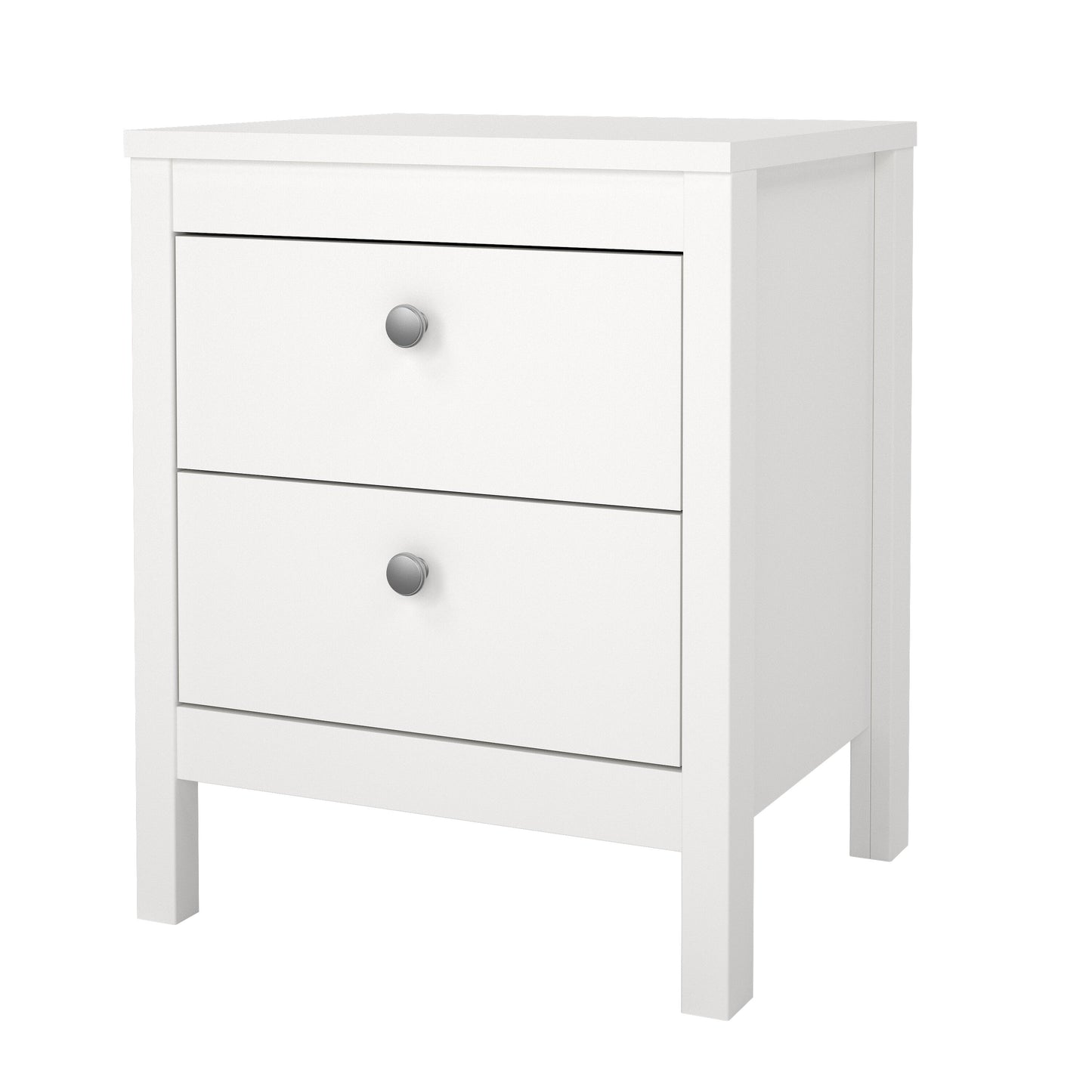 Madrid 2 Drawer Nightstand - White