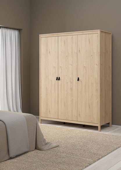 Madrid 3 Door Wardrobe - Jackson Hickory