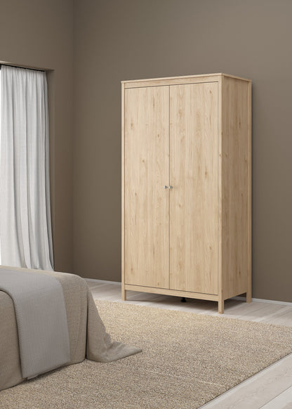 Madrid 2 Door Wardrobe - Jackson Hickory