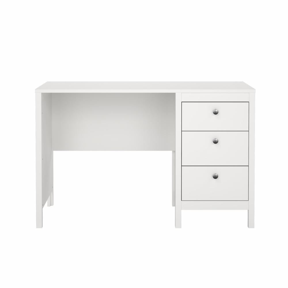 Madrid 3 Drawer Desk - White