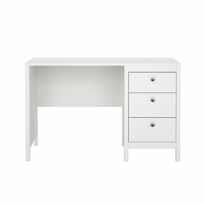 Madrid 3 Drawer Desk - White