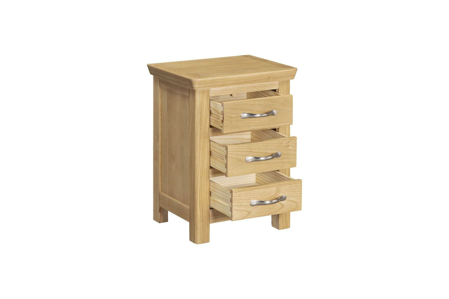 Manhattan 3 Drawer Bedside - Light Oak