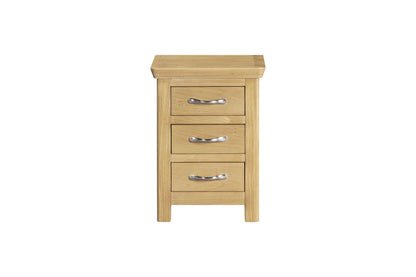 Manhattan 3 Drawer Bedside - Light Oak