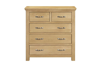 Manhattan 5 Drawer Chest - Light Oak