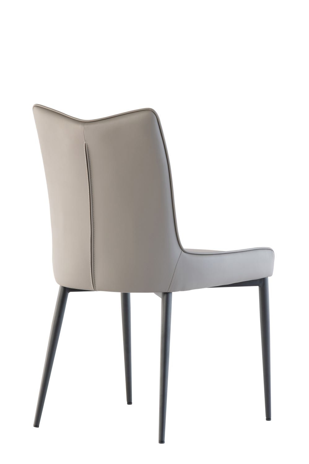 Naia Dining Chair Set of 2, Grey with Black Leg