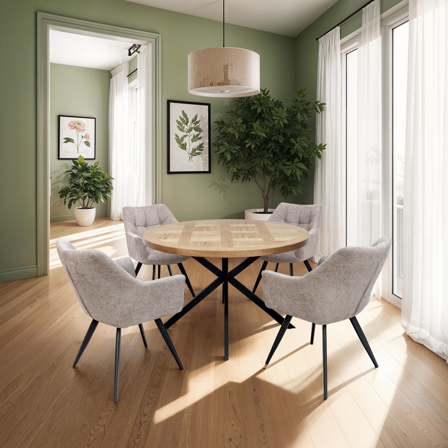 Pieropan Dining Chair Set of 2 - Taupe