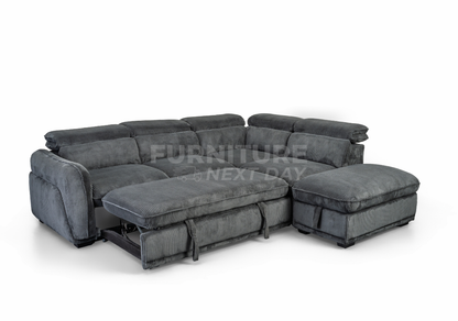 Portballo Corner Suite with Pull out Bed and Ottoman - Grey