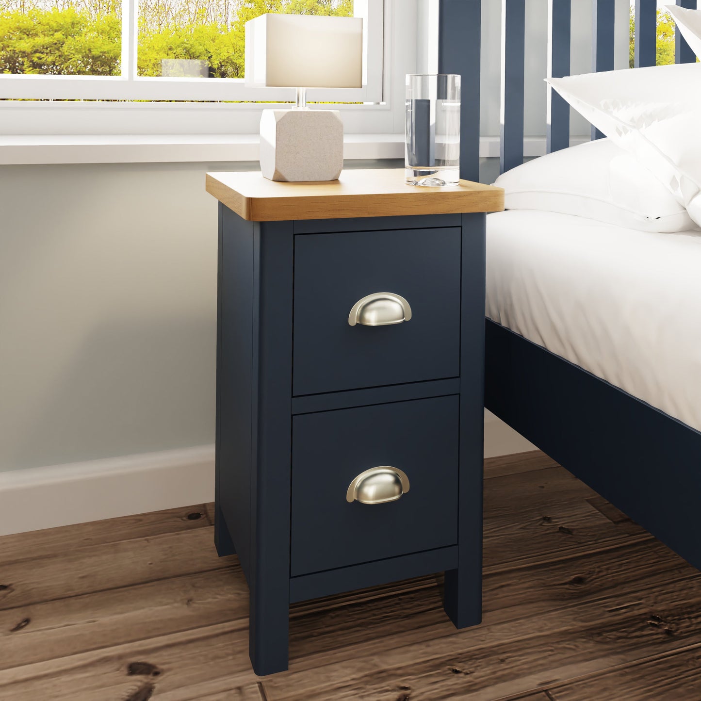 Rhea Blue Bedside Cabinet