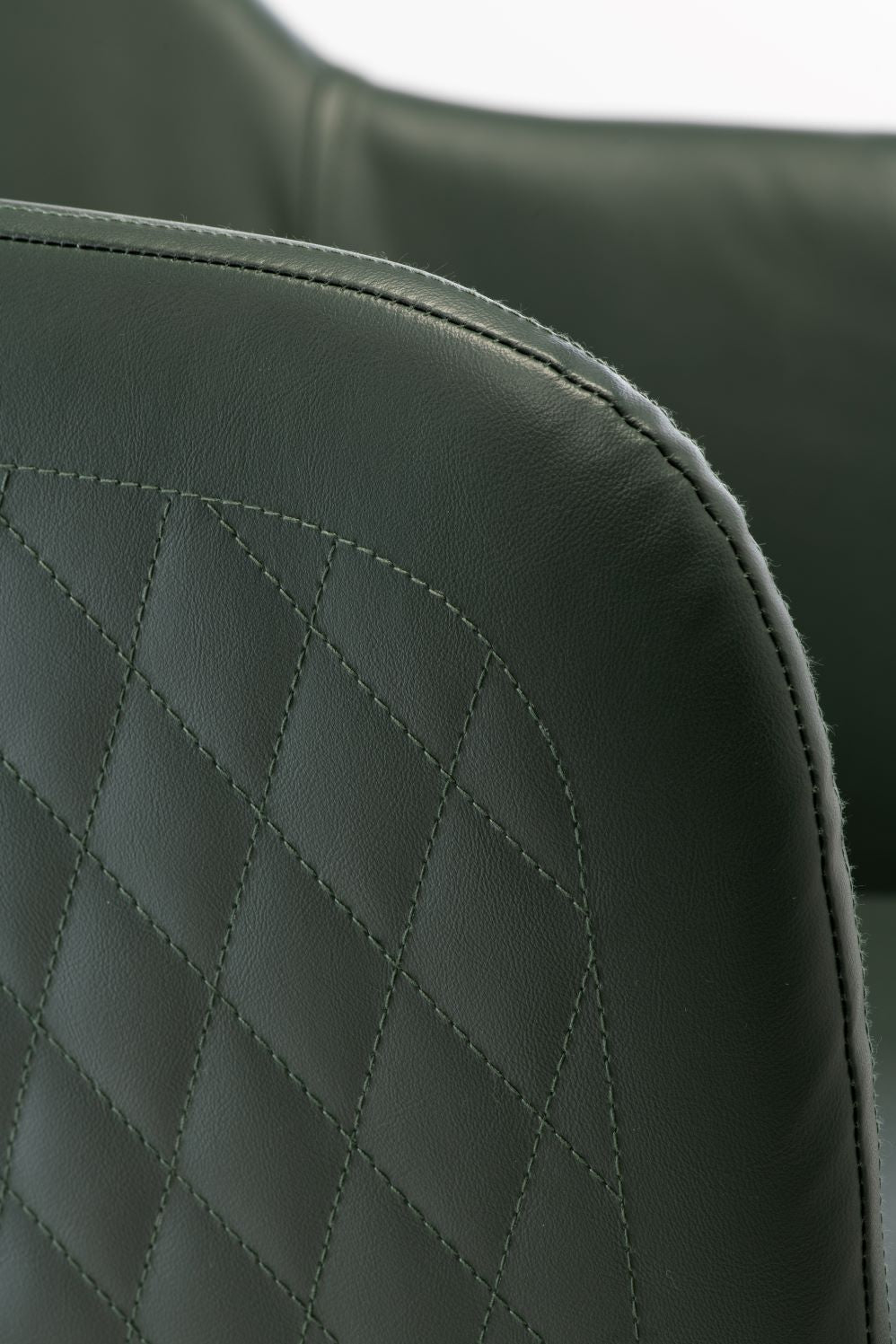 Redford Dale Dining Chair Set of 2, Dark Green with Brushed Brass Leg